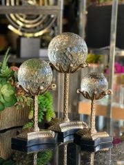 İthal Pirinç Kristal Küre Üçlü